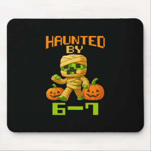 Tapis De Souris Squelette d'Halloween ensorcelé Numéro Six Sept en