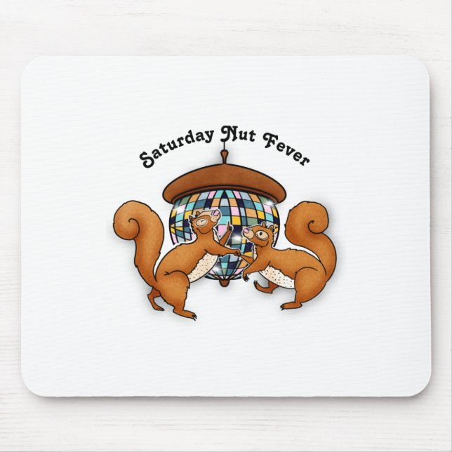Tapis De Souris Squirrels Disco Funny Party  (Devant)