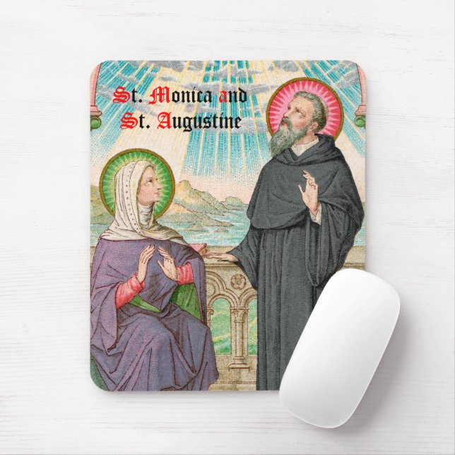 Tapis De Souris SS. Monica et Augustine à Ostia (SAU 047) (Avec souris)