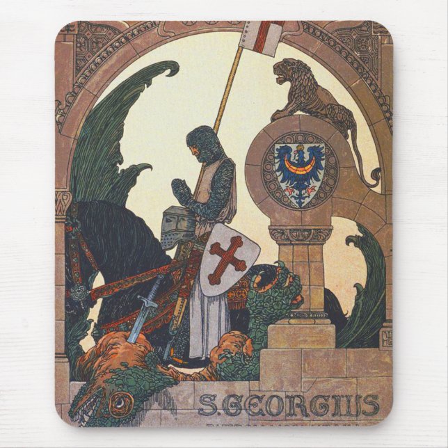 Tapis De Souris St George et le Dragon - Heinrich Lefler (Devant)
