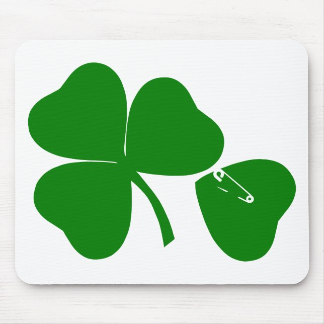 Tapis De Souris St Patrick's Day - Obtenez Lucky 3 + 1 feuilles =  (Devant)
