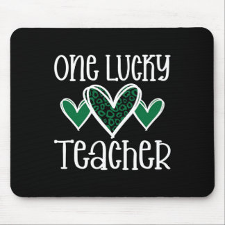 Tapis De Souris St. Patricks Day Professeur chanceux Coeur Emprein