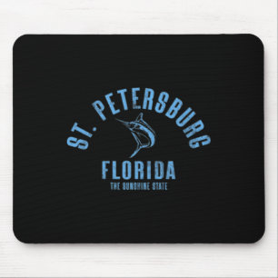 Tapis De Souris St. Petersburg Floride Fl Rétro Vintage Plage Avan