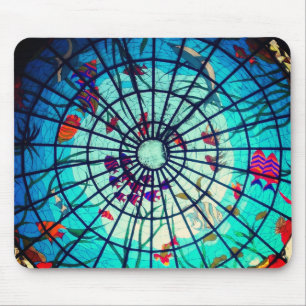 Tapis De Souris Stained glass ocean tropical fish