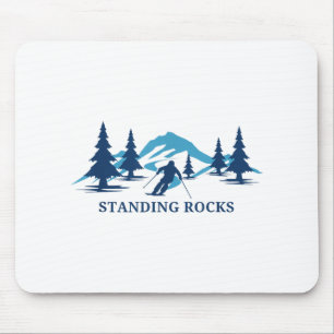 Tapis De Souris Standing Rocks Wisconsin Station de ski Ski Statio
