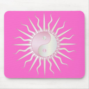 Tapis De Souris Starburst rose Yin Yang