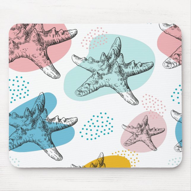 Tapis De Souris Starfish aux couleurs tendance motif élégant (Devant)