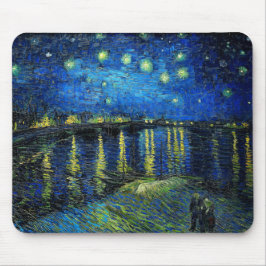 Tapis De Souris Starry Night Over the Rhone par Vincent Van Gogh