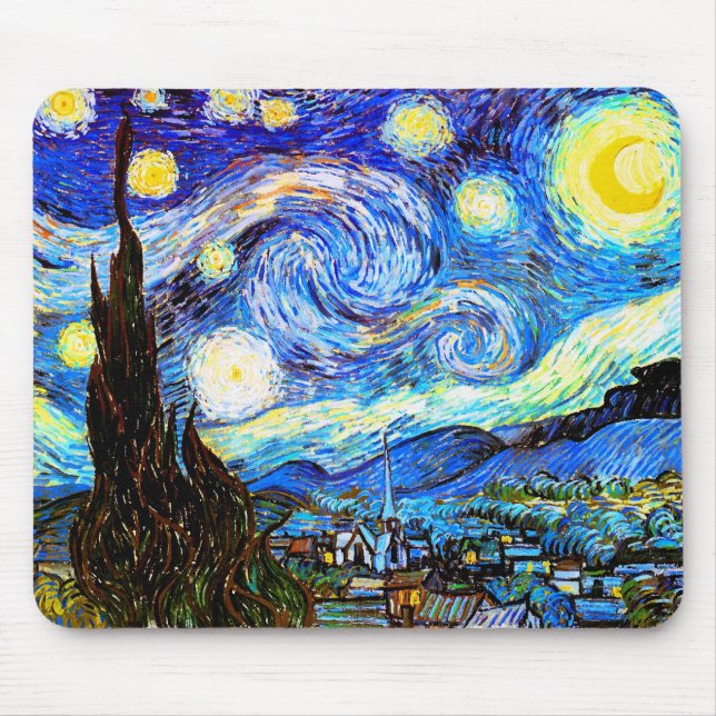 Tapis De Souris Starry Night Van Gogh Art (Devant)