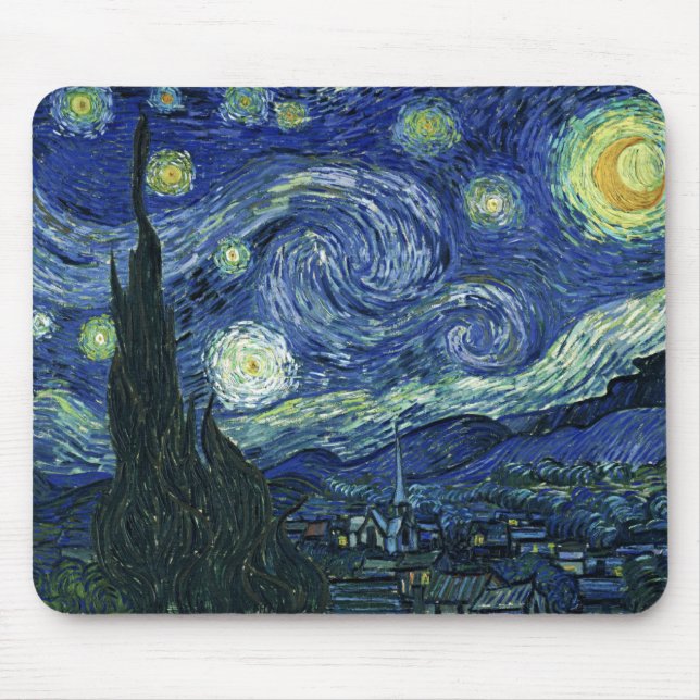 Tapis De Souris Starry Night Vincent van Gogh Art Peinture (Devant)