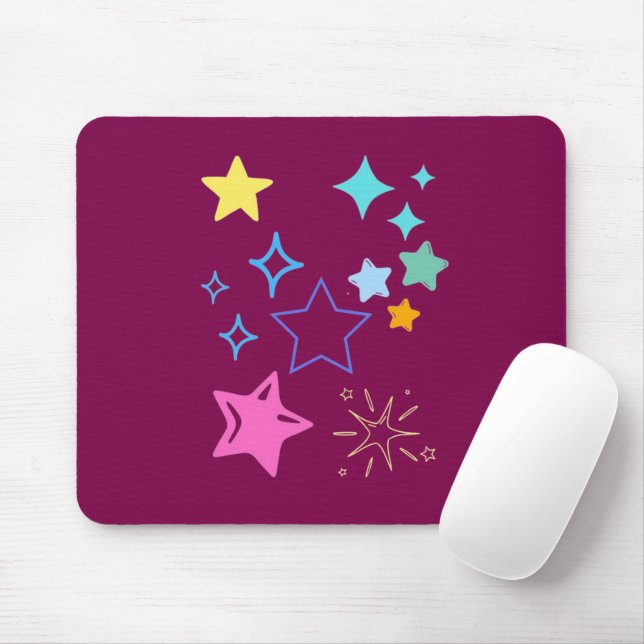 Tapis De Souris Stars Mousepad (Avec souris)