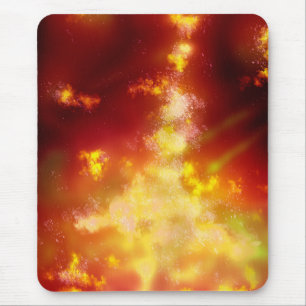 Tapis De Souris Stars Nuit Ciel Minuit Voie Lactée Orange