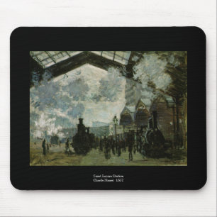 Tapis De Souris Station de Lazare de saint par Claude Monet