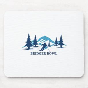 Tapis De Souris Station de ski Bridger Bowl Montana Ski Skieur