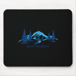 Tapis De Souris Station de ski de Holly michigan ski skieur