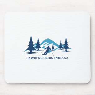 Tapis De Souris Station de ski de Lawrenceburg Indiana Skieur