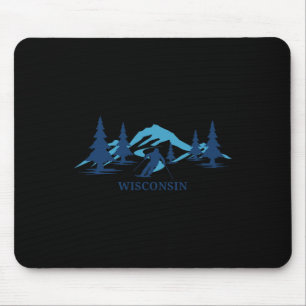 Tapis De Souris Station de ski du Wisconsin Ski Skieur