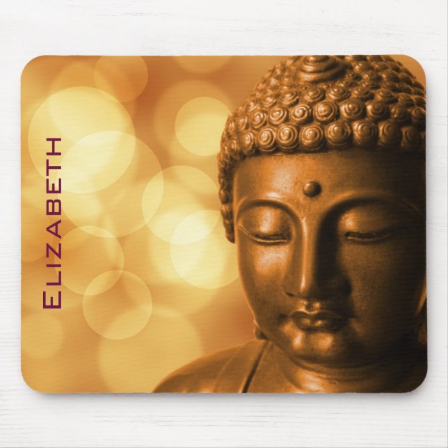 Tapis De Souris Statue de Bouddha en bronze personnalisée (Devant)