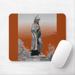 Tapis De Souris Statue de Fort McHenry B+W
