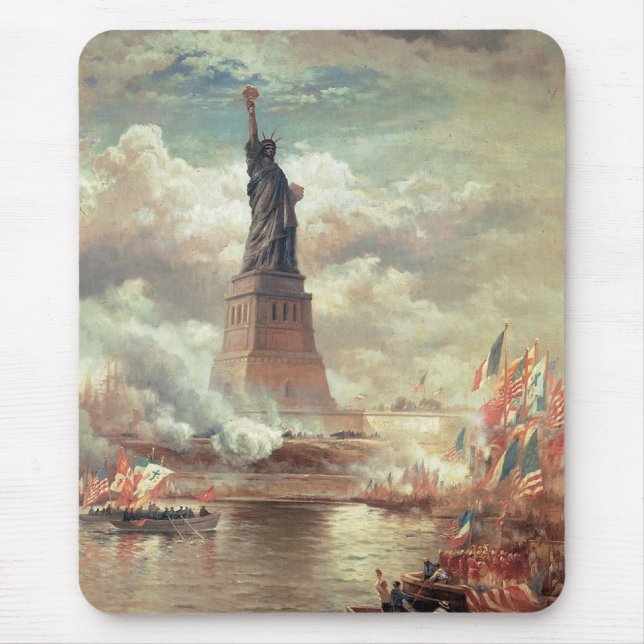 Tapis De Souris Statue de la liberté éclairant le monde (Devant)