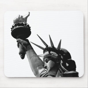 Tapis De Souris Statue de la Liberté Noir & Blanc