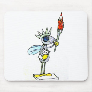 Tapis De Souris statue de mouche de la liberté
