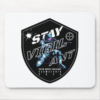 Tapis De Souris "Stay Vigilant - Bold Motivational Design"