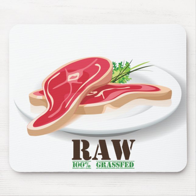 Tapis De Souris Steak cru Planète biologique Mousepad (Devant)