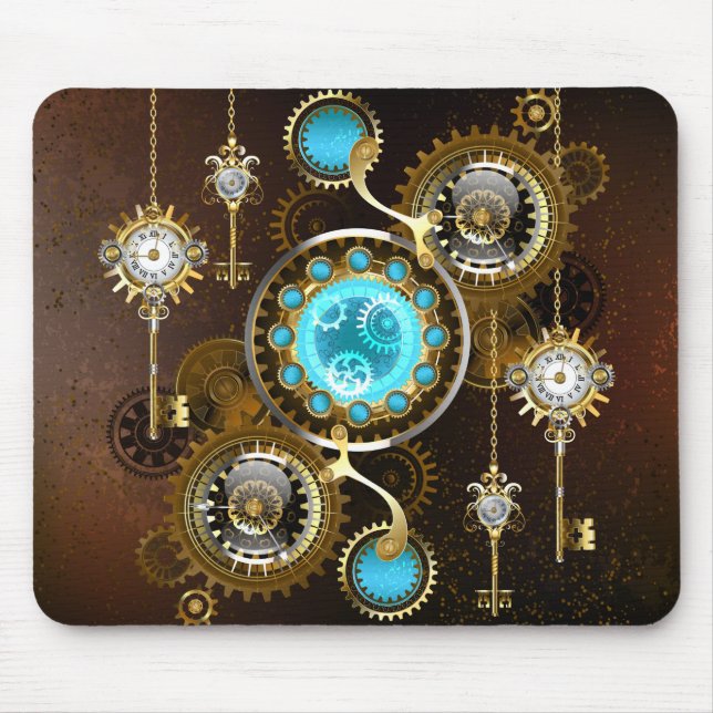 Tapis De Souris Steampunk Rusty Background (Devant)