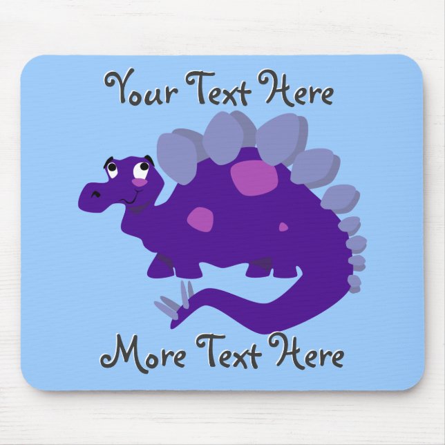 Tapis De Souris Stegosaurus pourpre Mousepad (Devant)