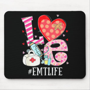 Tapis De Souris Stethoscope Cœur Mignon Emt Vie Infirmière Amant V