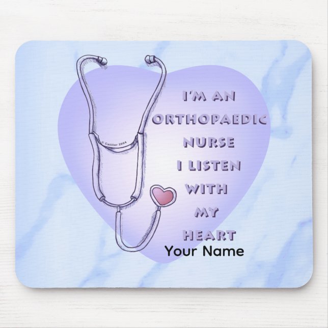 Tapis De Souris Stethoscope heart Orthopedic Nurse (Devant)