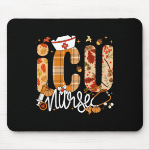 Tapis De Souris Stethoscope Icu Infirmière Automne Yall Feuilles d