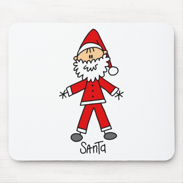 Tapis De Souris Stick Figure Santa Claus Tshirts et cadeaux (Devant)