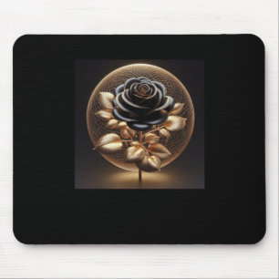 Tapis De Souris Sticker 3d Gold Black Roses #16