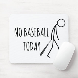 Tapis De Souris Stickman triste avec batte de baseball