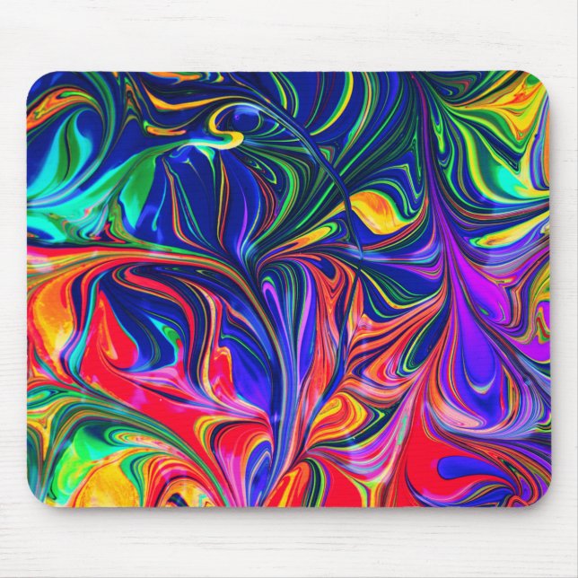 Tapis De Souris Sticle à rayures arc-en-ciel (Devant)