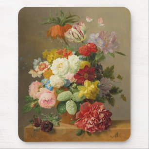 Tapis De Souris Still Life with Roses and Peonies - Bloemers A.
