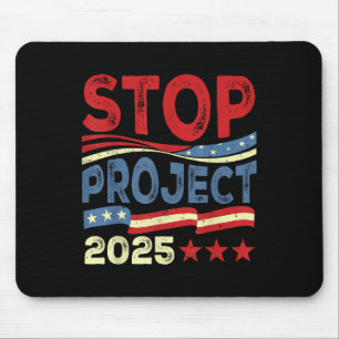 Tapis De Souris Stop Project 2025 Anti Trump Usa Drapeau politique