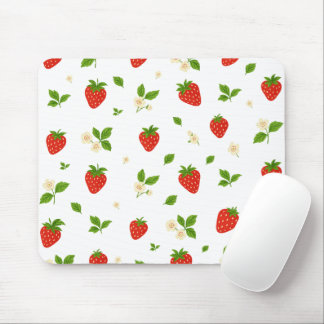 Tapis De Souris Strawberry floral pattern mouse pad, cute watercol