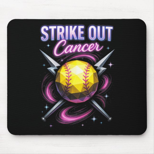 Tapis De Souris Strike Out Cancer - Breast Cancer Softll Support  (Devant)