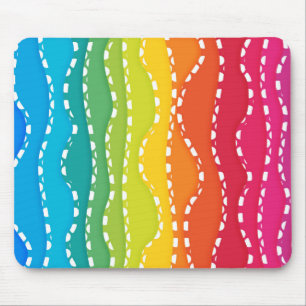 Tapis De Souris Stripes arc-en-ciel
