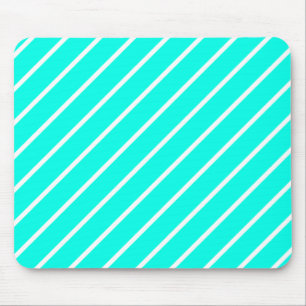 Tapis De Souris Stripes Turquoise & Blanc Mousepad