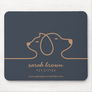 Tapis De Souris Studio de photographie animalière ligne Navy Marro