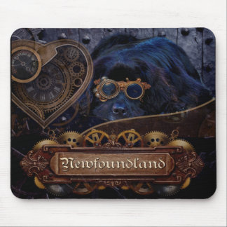 Tapis De Souris Style de Steampunk de chien de Terre-Neuve !