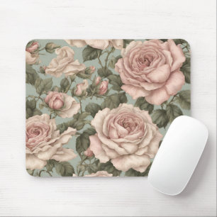 Tapis De Souris Style victorien Campagne Jardin Rose Imprimer Mous