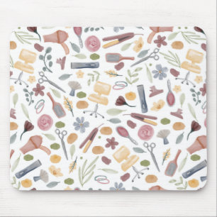 Tapis De Souris Styliste de cheveux  Motif  Aquarelle