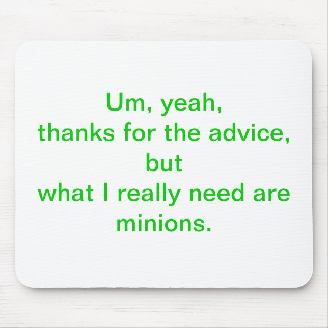 Tapis De Souris Subordonnés Mousepad (Devant)