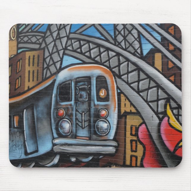 Tapis De Souris Subway train urban graffiti art (Devant)