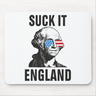 Tapis De Souris Suck-it England Drôle 4 juillet George Washingto